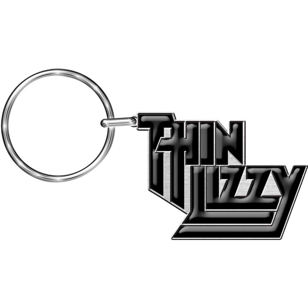 Thin Lizzy - Logo Schlüsselring - Silberfarben/Schwarz